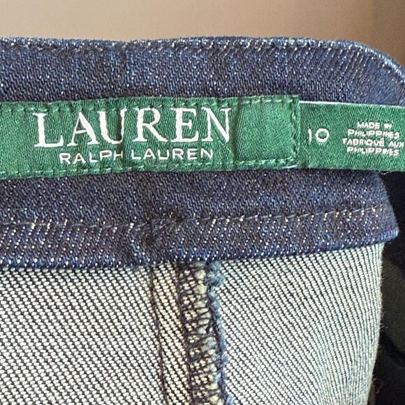 Lauren Ralph Lauren Navy Skirt with Gold Zipper - Picture 8 of 9